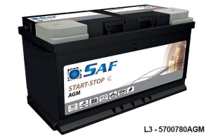 Batteria Auto 12V L3 80AH 760EN 275X175X190 Linea Start&Stop AGM
